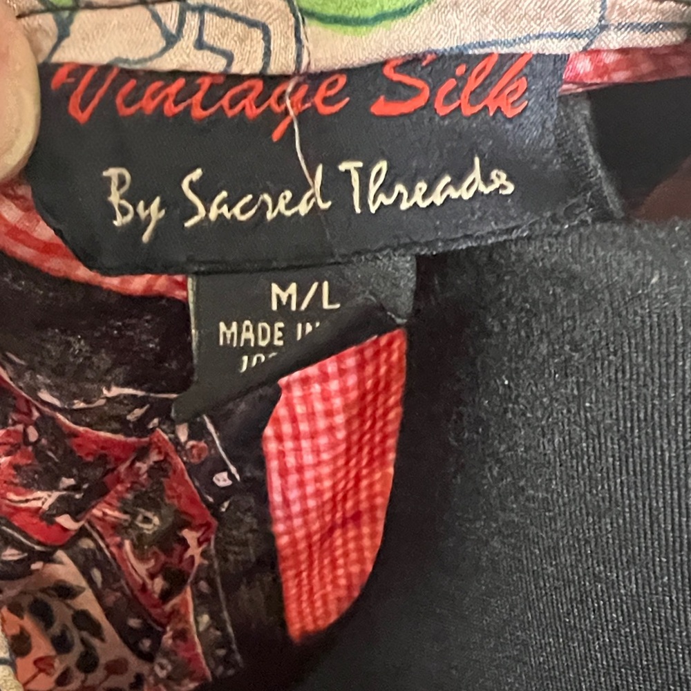 Sacred Threads Vibrant Patchwork Robe - image 2